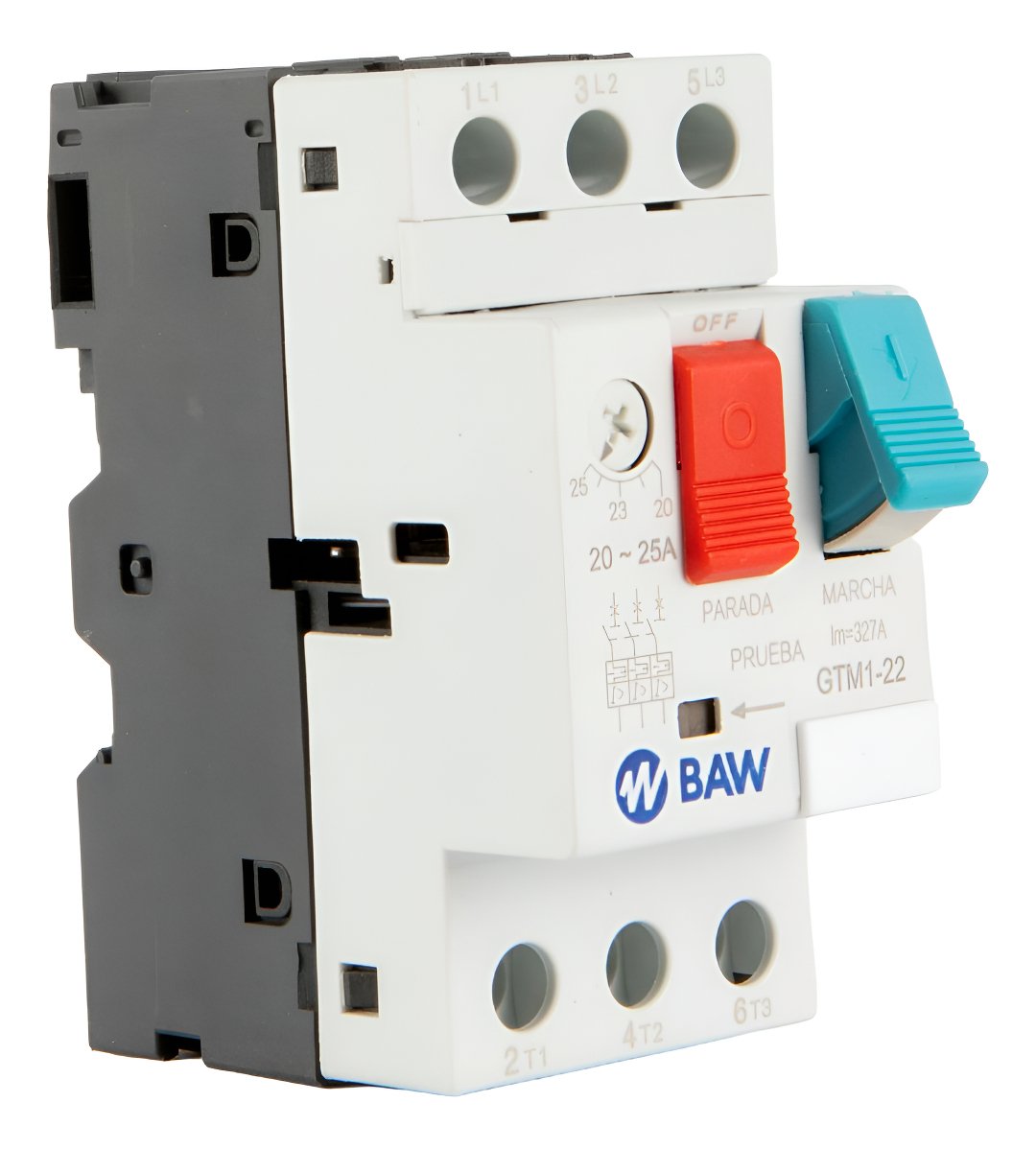 D_681048-MLA92687657303_092025-F.jpg Guardamotor Termomagnético Baw Gtm1-22 20-25a 415v 11kw - Image 1