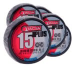 Cinta Aisladora Pvc Plus 20m Cinta Asilante Negra X5 Rollos - Image 3