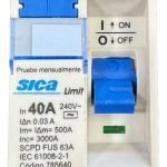 Disyuntor Diferencial Bipolar Sica 40a 2p 30ma 785640