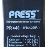 Batería De Gel Recargable De 4v 4ah Press