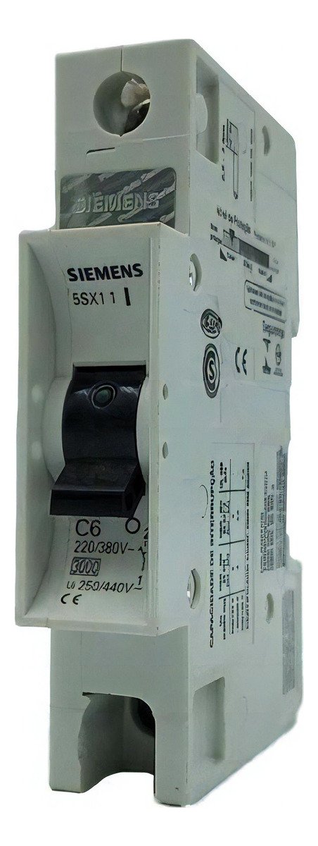 D_732311-MLU74856214205_032024-F.jpg Termica Din Unipolar Siemens 6a Curve B 380v 5sx1 - Image 1