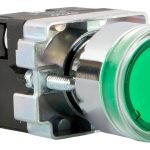 Pulsador Luminoso P/panel O=29/22 Boton Rasante Verde Na Baw