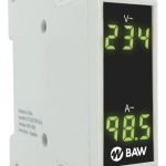 Volitmetro-amperimetro Digital 80-500v Verde Riel Din Baw
