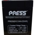 Batería De Gel Recargable De 6v 2.8ah Press
