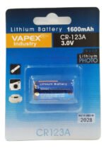 Pila Cr123a 3v Lithium Vapex Para Linterna Camara Sensores