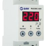 Protector Tension Digital Monofasico Baw Display Riel 32a