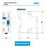 Disyuntor Diferencial Bipolar Sica 40a 2p 30ma 785640 - Image 2