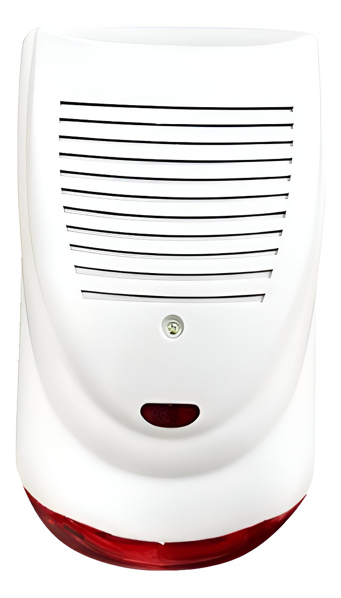 D_884110-MLA91915431658_092025-F.jpg Sirena De Exterior Plastica Con Luz 30w Alarma Autoalimentad - Image 1