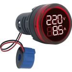 Ojo Buey Volt Amperímetro Baw 29mm 100amp Rojo 50 500volt