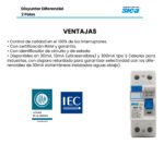 Disyuntor Diferencial Bipolar Sica 40a 2p 30ma 785640 - Image 6