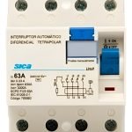 Interruptor Automático Diferencial Tetrapolar 4x63a Sica