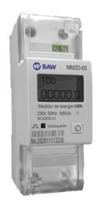 Medidor Luz Monofásico Consumo Riel Din Baw Con Reset Mm2d-6