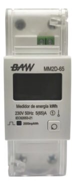 Medidor Luz Monofásico Consumo Riel Din Baw Con Reset Mm2d-6 - Image 3