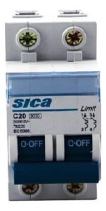 Interruptor Termomagnetico Bipolar 20 Amp Sica Limit 782220 - Image 3