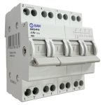 Conmutadora Manual Tetrapolar I-0-ii 40a Riel Din 400vca Baw