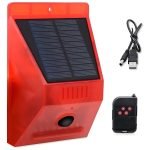 Alarma Autónoma Solar + Carga Usb Sirena Sensor Control