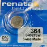 Pila Botón 364 1.55V 19-20mAh Óxido de Plata Renata