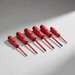 Set Kit Juego 6 Destornilladores Aislados Electricidad Rojo