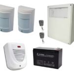 Kit Alarma X-28 Central 6002w + 2 Sensores +sirena + Bateria Blanco