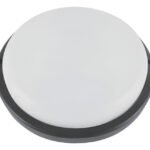 Tortuga Aplique Led Redonda Negra Sica 20w Luz Dia Luz Fría