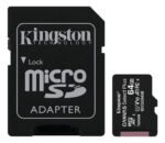 Tarjeta De Memoria Kingston Sdcs2/64gb Canvas Select Plus Con Adaptador Sd 64gb