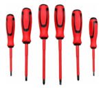 Set Kit Juego 6 Destornilladores Aislados Electricidad Rojo - Image 2