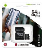 Tarjeta De Memoria Kingston Sdcs2/64gb Canvas Select Plus Con Adaptador Sd 64gb - Image 2