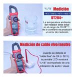 Pinza Amperimétrica Digital Uni-t Ut204+ 600a Ac/dc True Rms Ncv Multímetro Profesional - Image 7