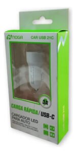 Cargador 3a Usb C Para Conector De Auto 12v/24v Blanco - Image 2