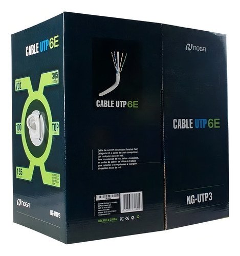 D_870297-MLA99963698821_112025-O Bobina Rollo Cable Red Utp 305 Metros Cat 6e Cctv Noga Utp3 - Image 1