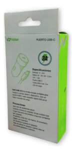 Cargador 3a Usb C Para Conector De Auto 12v/24v Blanco - Image 3