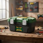 Caja De Herramientas + Candado Jadever Jdtb3316 Con Bandeja Verde Musgo - Image 5