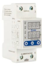 Protector De Tensión Digital Baw 40a Monofásico 400v Riel Din