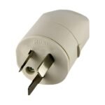 Ficha Macho 10A Axial 3 Patas Chatas Marfil Richi