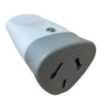 Ficha Hembra Axial 2 Patas + Tierra Blanco/Gris Exultt