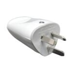 Ficha Macho 10A Axial 2 Patas + Tierra Blanco/Gris Exultt