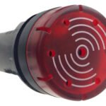 Buzzer Zumbador Baw Rojo 80db Alerta Acústica Luminosa 220v Ip20