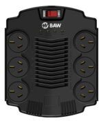 Estabilizador De Tensión 600w 6 Tomas Baw Negro - Image 2