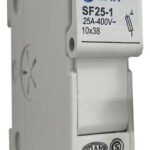 Seccionador Portafusible 1p 25a 400v Baw Ø10x38 Cilíndrico Modelo Sf25-1