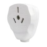 Ficha Hembra 10A Lateral 3 Patas Chatas Negro Kalop