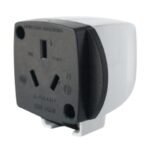 Ficha Hembra 20A 3 Pernos Chatos Beige Kalop