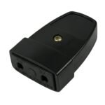 Ficha Hembra 10A 2 Patas Redondos Negra Kalop