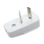 Ficha Para Velador 10A 2 Pernos Chatos Blanco MIG