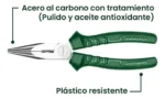 Pinza De Punta Larga 160 Mm Jadever Jdpl2926 0v - Image 4