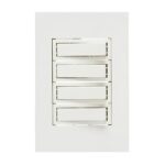 Bastidor Armado 4 Interruptores Blanco Sica Silight Brava