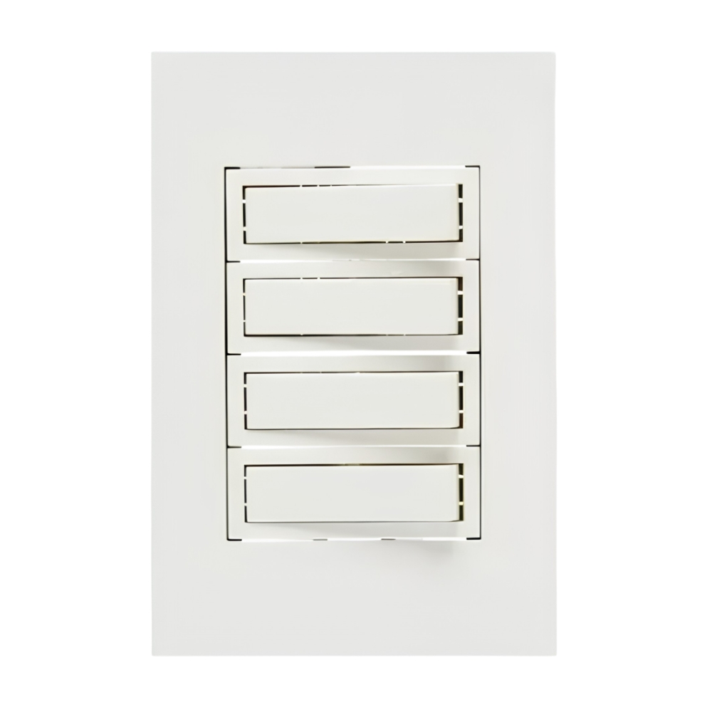 270004 Bastidor Armado 4 Interruptores Blanco Sica Silight Brava - Image 1