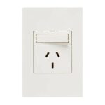 Bastidor Armado 1 Interruptor + 1 Tomacorriente Blanco Sica Silight Brava