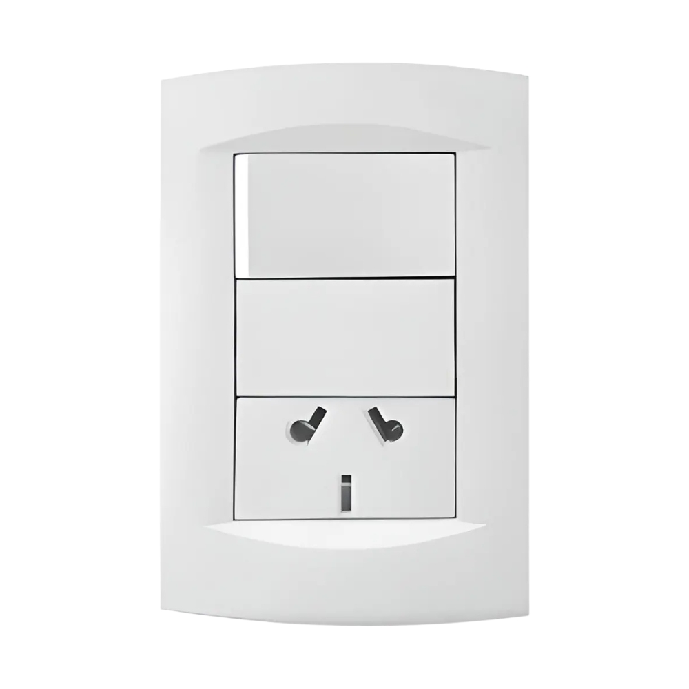 545229 Bastidor Armado 1 Interruptor + 1 Tomacorriente Binorma Sica Life - Image 1