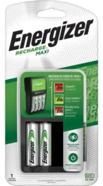 Cargador De Pilas Aa Aaa Energizer Maxi + 2 Pilas Recargable