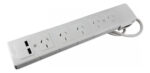 Zapatilla Prolongador 5 Tomas Blanca+usb + 1.5m Cable Kalop - Image 3